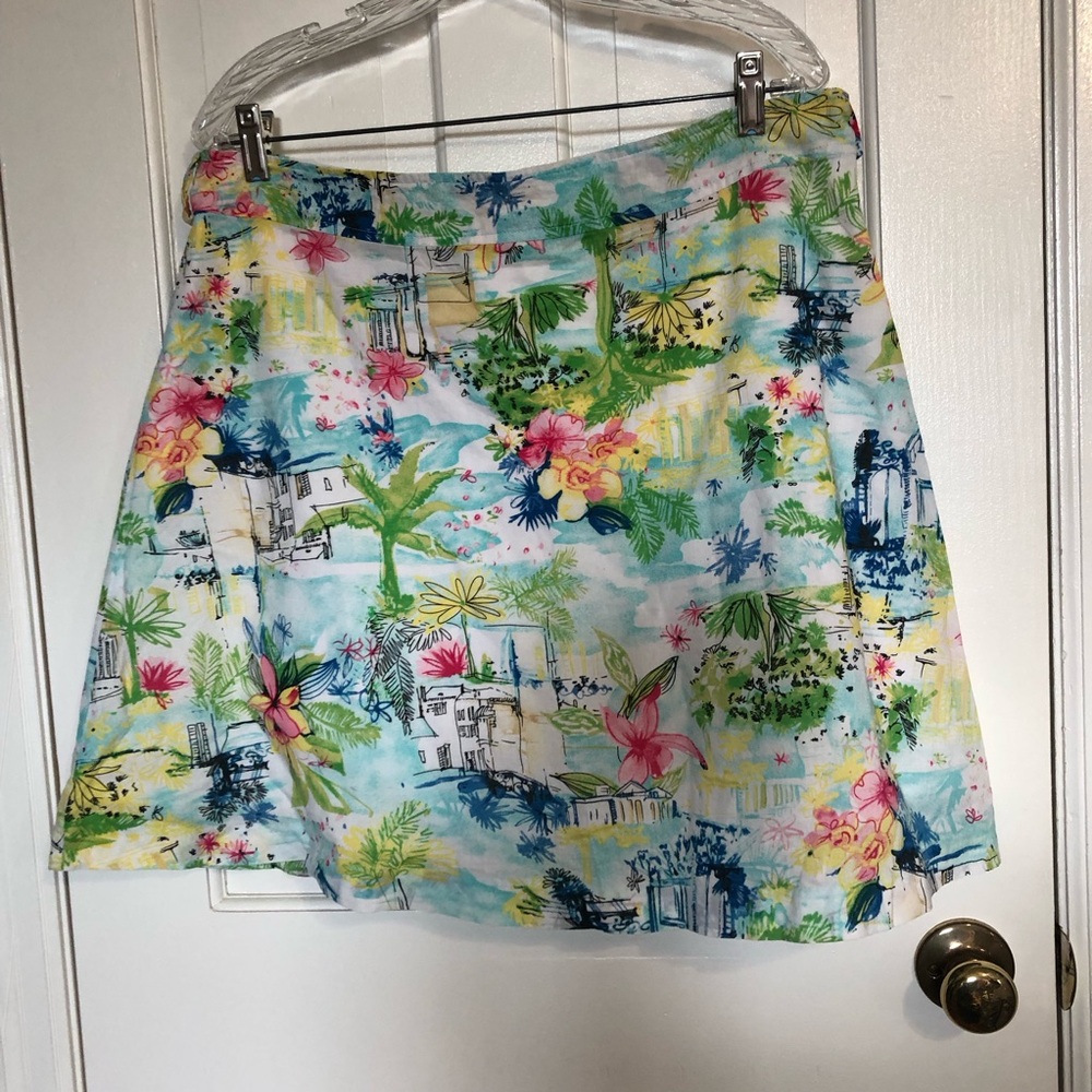 George Women's Tropical Print A-line Mini Skirt - Multicolor fits on the hips